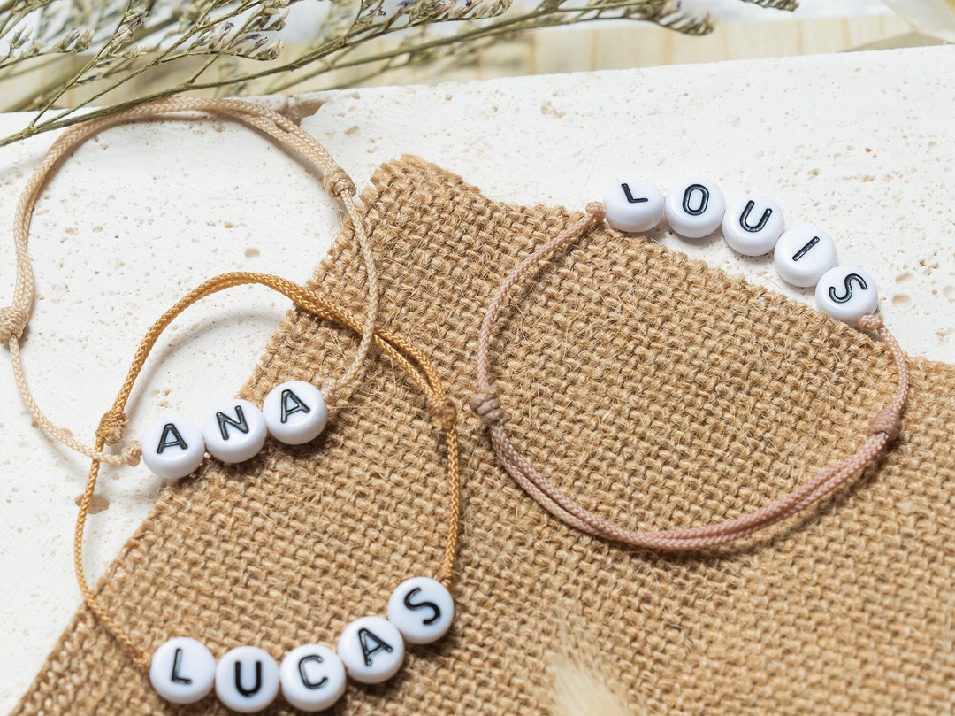 Personalized Alphabet Bead Bracelet/name Bracelet/children's Jewelry ...