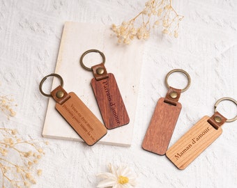 Personalized wooden keyring / Personalized bottle opener and wooden keyring gift box / Personalized wooden bottle opener