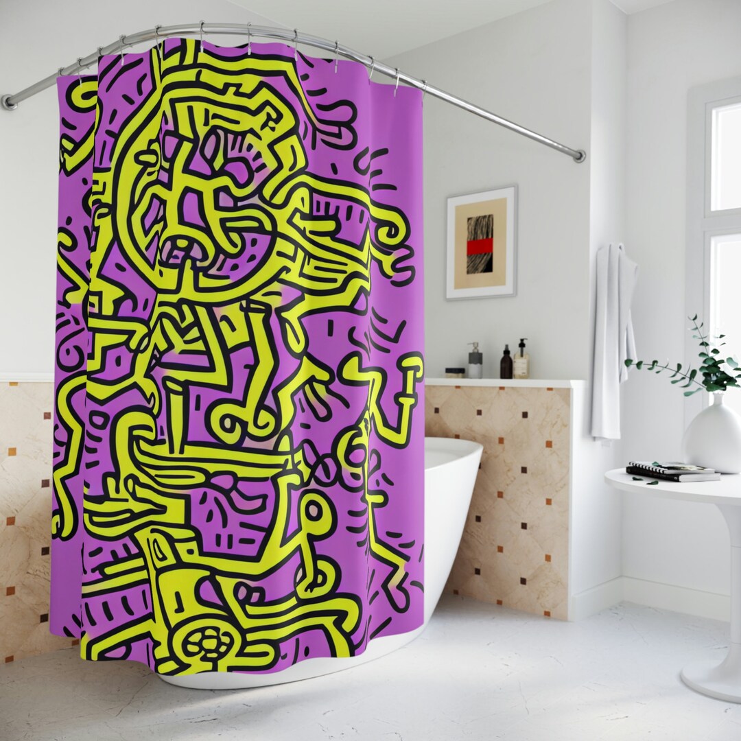 Dream Catcher Shower Curtain AI Art Print Modern Bathroom Etsy