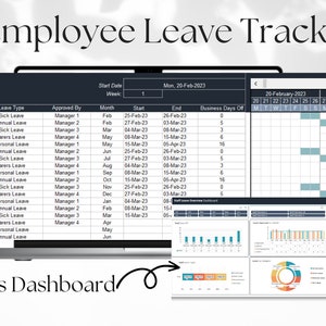Employee Annual Leaver Tracker | Staff Calendar | Staff Roster & Timesheet | Gantt Chart | Microsoft Excel Template