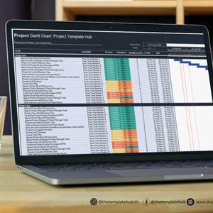 Professional Excel Gantt Chart | Automated Project Timeline | Microsoft ...