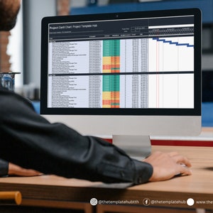 Professional Excel Gantt Chart | Automated Project Timeline | Microsoft ...