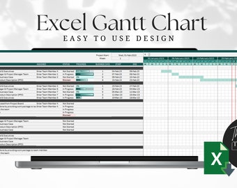 Simple Excel Gantt Chart | Automated Project Timeline | Microsoft Excel Template