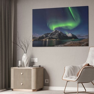 Nordland Norway Boreal Aurora Wall Art Canvas, Canvas Prints