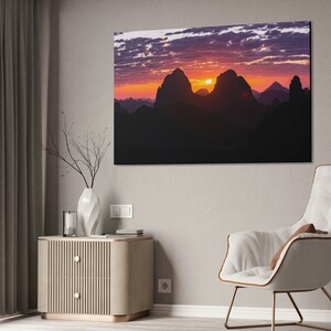 Sunset On The Desert Wall Art Canvas, Canvas Prints