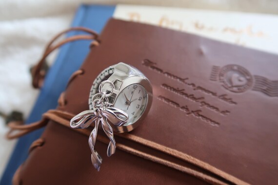 Vintage Silver Watch Ring (Adjustable) - image 6