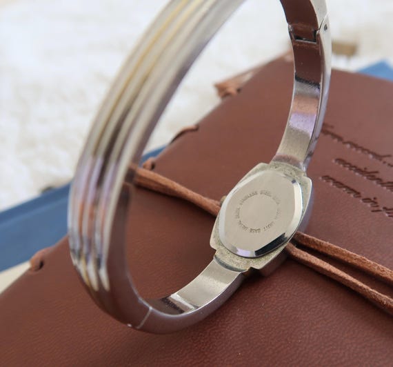 Vintage Silver Watch Bangle - image 9