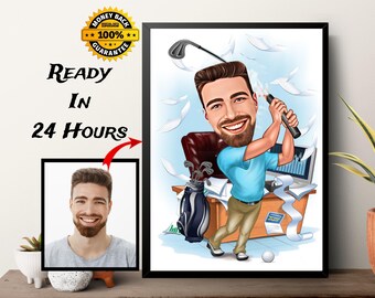 Custom Boss Caricature Portrait: Funny Cartoon Gift (Digital File)
