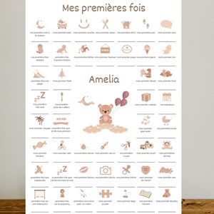 Poster My first times baby | Baby room wall decoration | Baby birth poster | Digital Poster | Birth gift idea