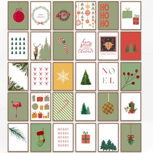 Christmas Printable Gallery Wall Art Bundle, Set of 30 Christmas Gallery Holiday Prints, Xmas Home Decor, Christmas Prints, Christmas Digita