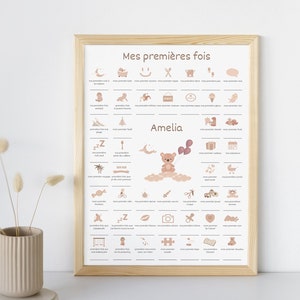 Poster My first times baby | Baby room wall decoration | Baby birth poster | Digital Poster | Birth gift idea