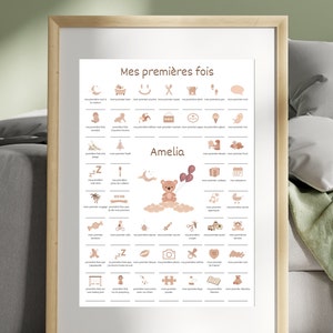 Poster My first times baby | Baby room wall decoration | Baby birth poster | Digital Poster | Birth gift idea