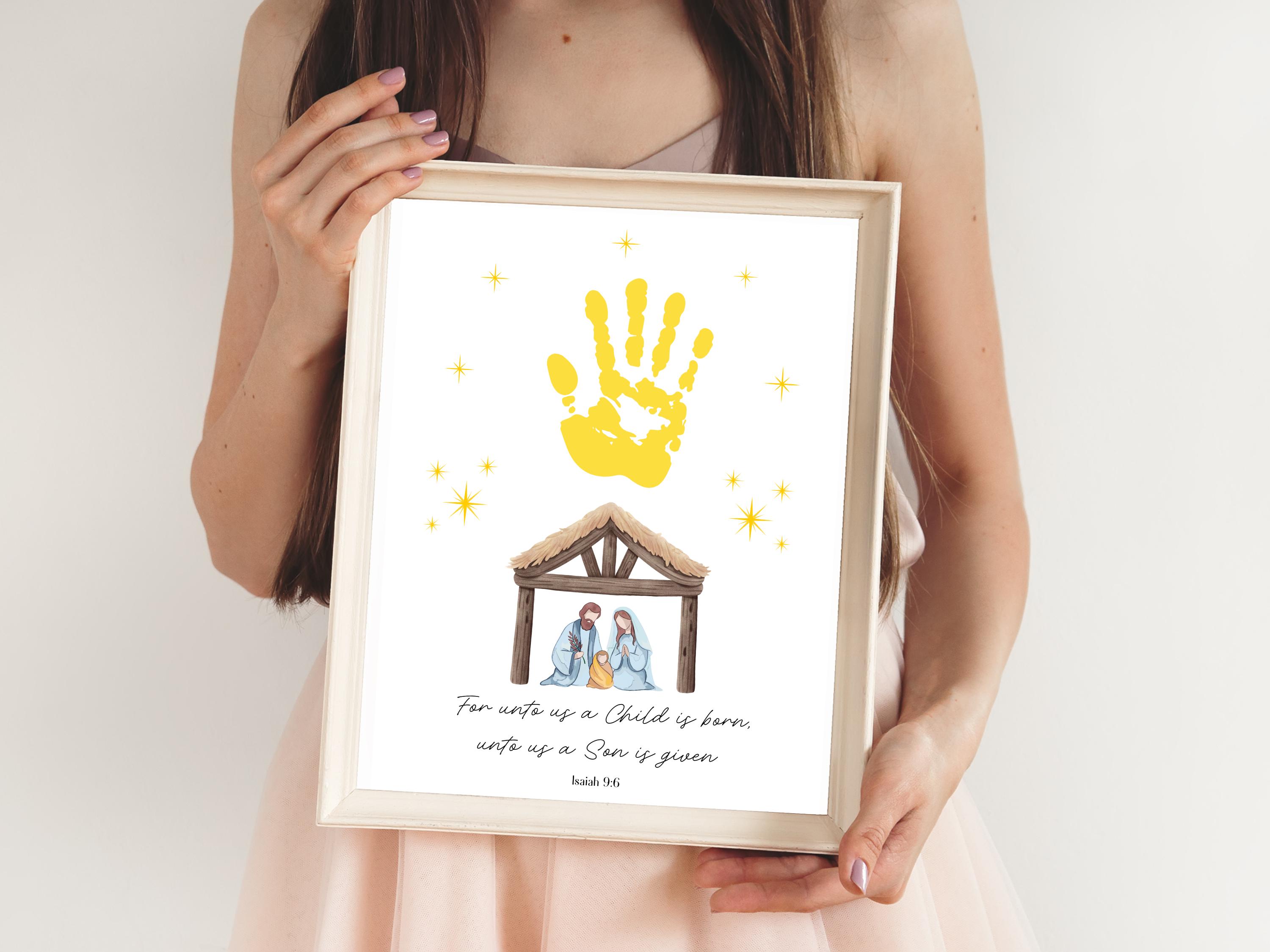 Nativity Handprint Craft, DIY Christian Christmas Handprint Keepsake ...