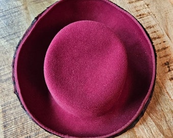 Vintage Sonni of San Francisco Wide-brim Fascinator Hat Wool  display picture 1