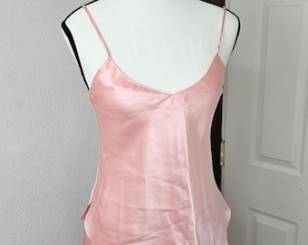 Nordstrom Vintage Pink Silk Camisole & Slip Skirt Set New Size Small FLAW
