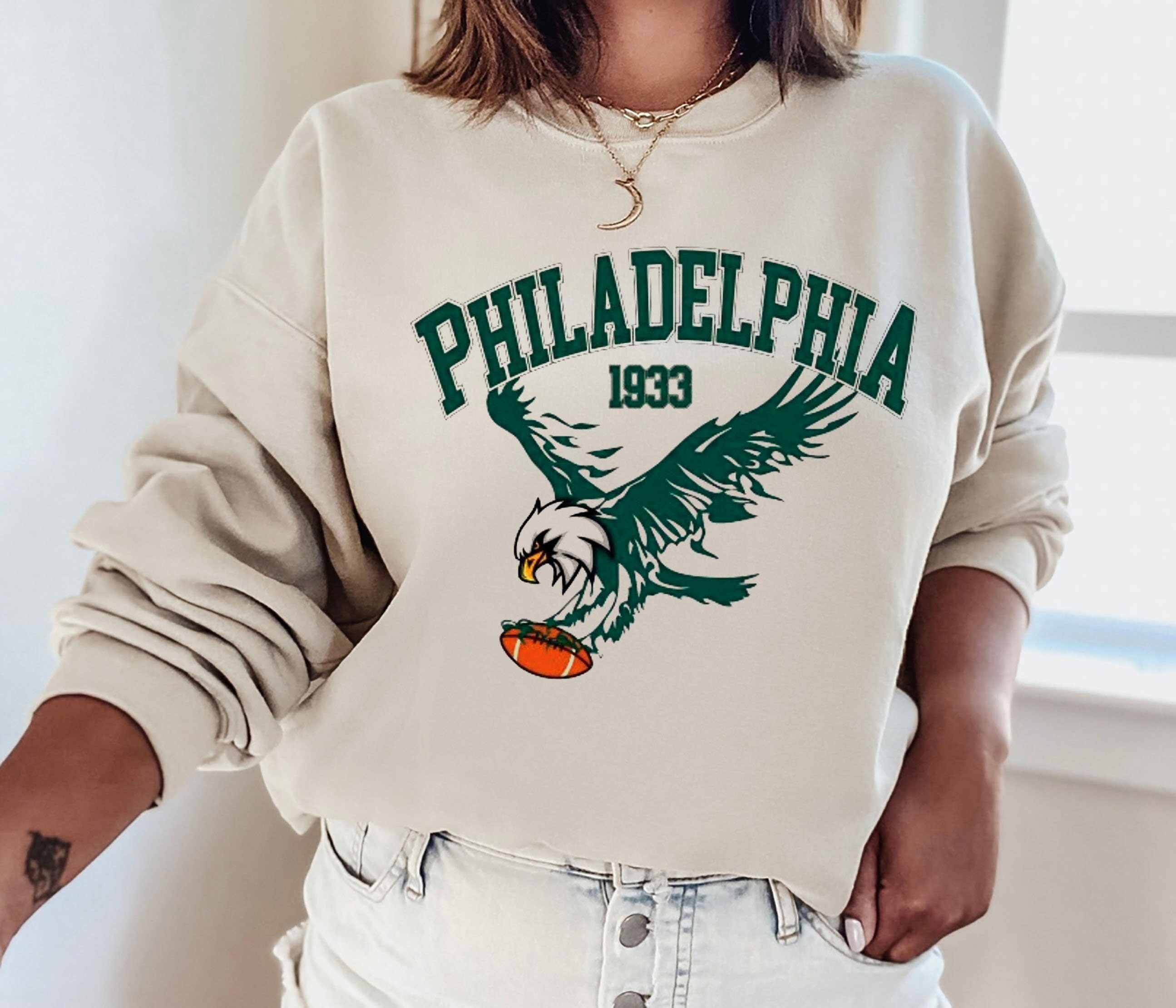 Discover Philadelphia Sweatshirt,Philadelphia Eagle Tee , Distressed Philadelphia Sweatshirt