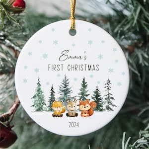 Personalized Baby&#39;s First Christmas Ornament, Baby Christmas Ornament, Gift for New Baby, Baby Shower Gift, Gift for New Mom, Newborn Gifts