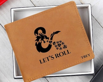 Custom Dragon Men's Leather Wallet, Gifts for Son, Gifts for Boyfriend, Christmas Gifts, Birthday Gifts, Husband Gifts, Teen Boy Wallet Gift