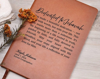 Personalized JW Adult Baptism Gift for Her or Him, Dedicated to Jehovah Journal