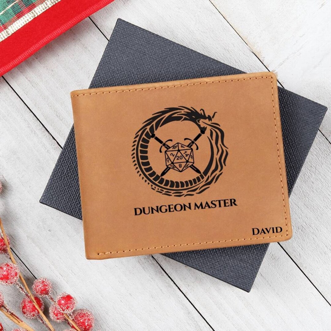 DM Leather Wallet: Custom Dragon Gift for DND Gamers - Etsy