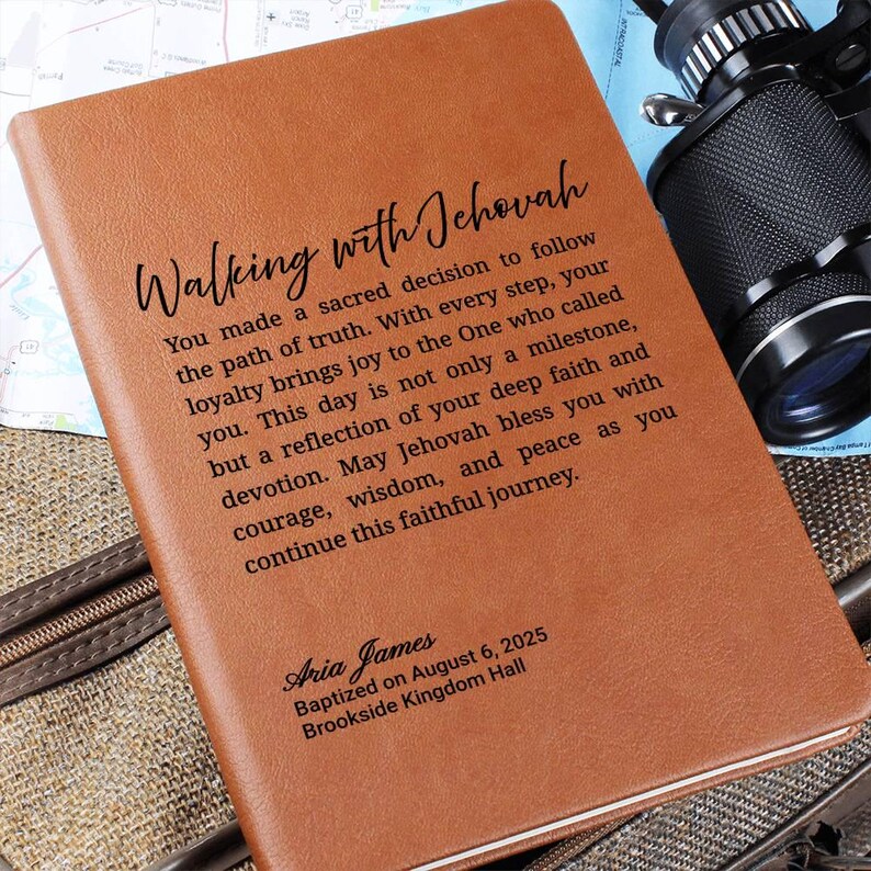 Personalized Adult Baptism Gift | JW Baptism Journal | Walking With Jehovah image 9
