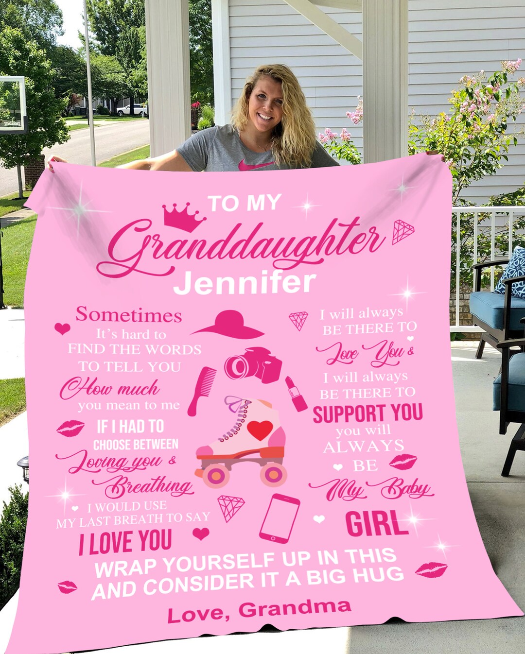 Granddaughter Blanket Gift From Grandma, for Granddaughter
