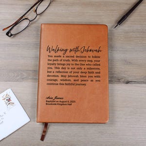 Personalized Adult Baptism Gift | JW Baptism Journal | Walking With Jehovah image 6