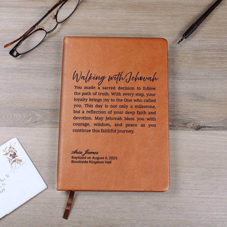 Personalized Adult Baptism Gift | JW Baptism Journal | Walking With Jehovah image 6