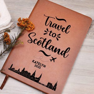 Travel Journal, Scotland Travel Gift, Couples Gift, Graduation Gift, Adventure Book, Best Friends Gifts, Travel Notebook, Wedding Gift