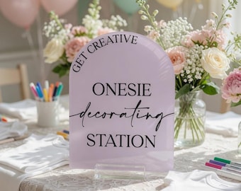 Décorez un body, panneau en acrylique personnalisé pour baby shower