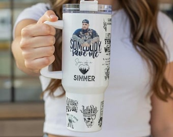 Jelly Roll 40oz Tumbler: "Somebody Save Me" Design