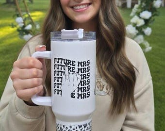 Gobelet de 40 oz sur le thème de Scream Bride, tasse de voyage en acier inoxydable (imperfections)