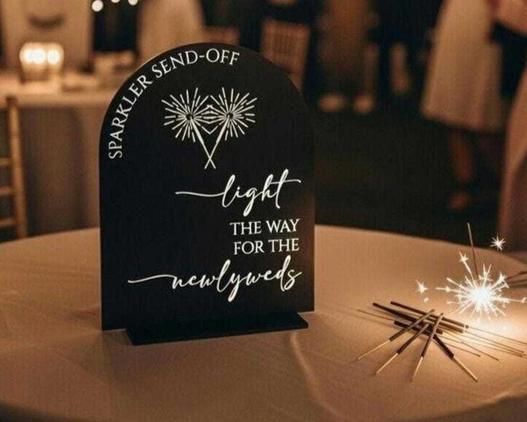 Wedding Send Off Signs Sparkler Send-off Acrylic Wedding Sign, Custom, Arch - Etsy