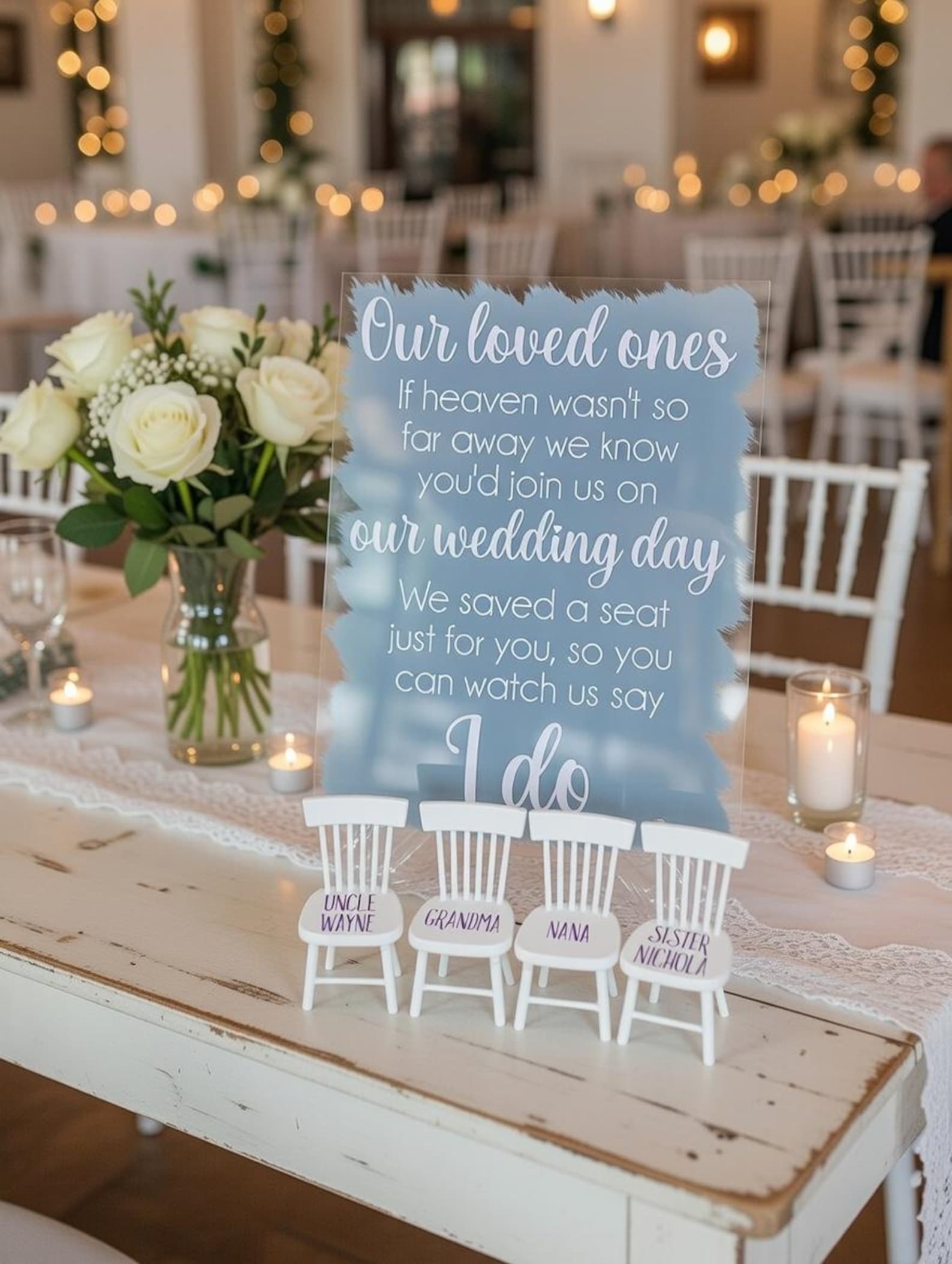 In Memory Chair Mini Memory Chairs for Wedding Day; in Loving Memory Decor; Remembrance ...