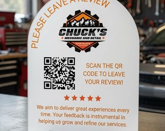 Panneau acrylique « Laissez-nous un avis », panneau avec code QR pour petites entreprises