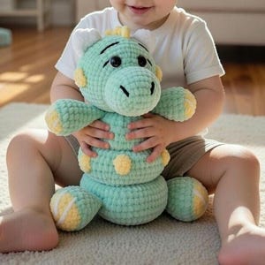 Crochet Stackable Dinosaur Plushie Toy for Kids