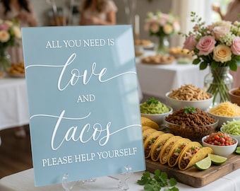 Panneau personnalisé en acrylique pour bar à tacos/nachos, décoration pour fête fiesta