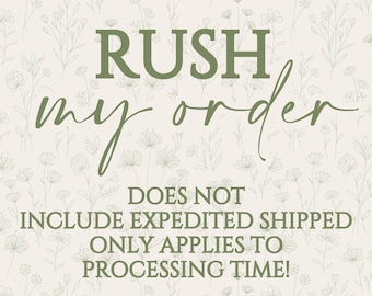 Rush Order Add On, Speedy processing time