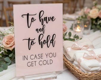 Pour le meilleur et pour le pire, panneau de mariage personnalisé en acrylique, couvertures cadeaux