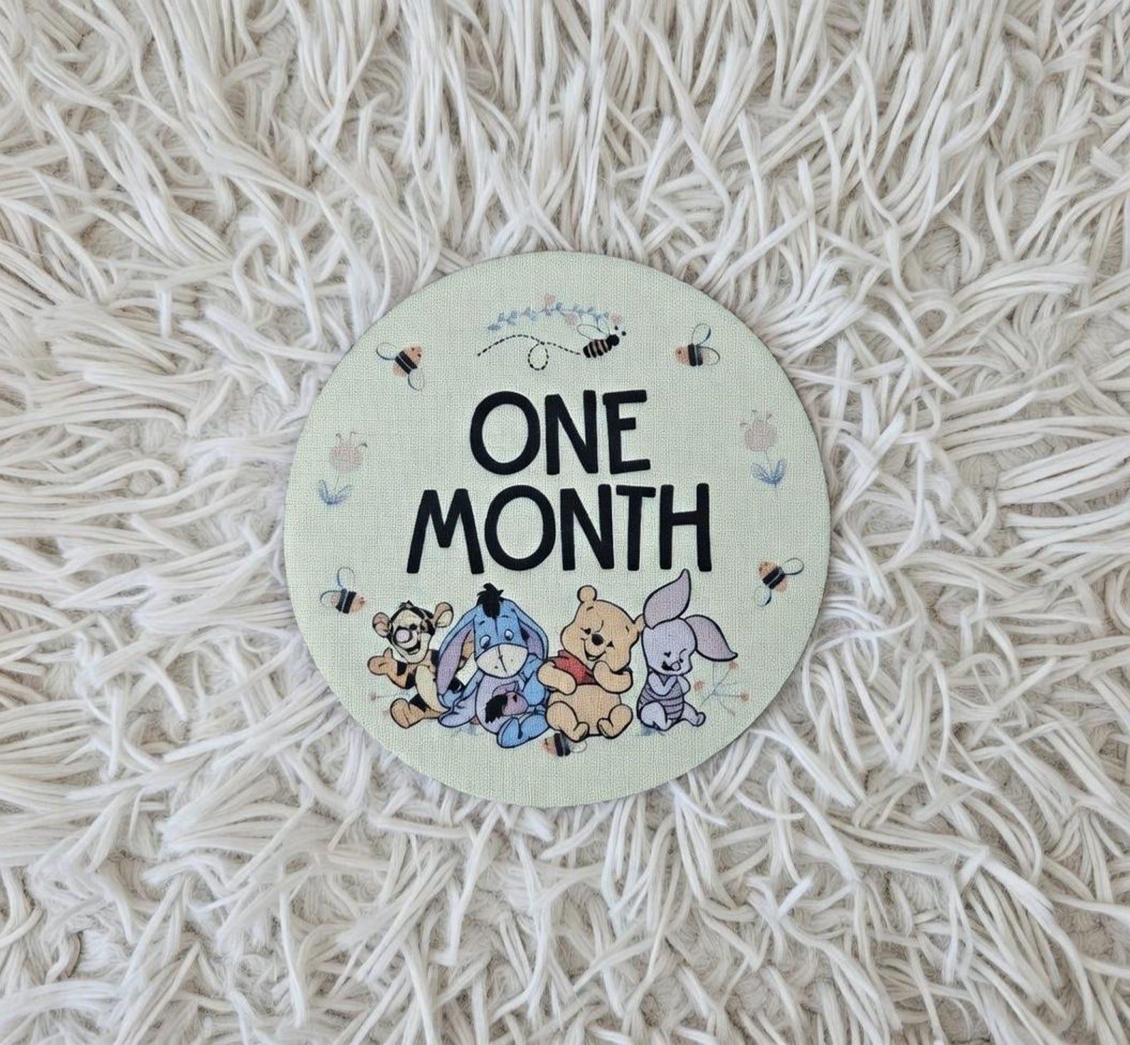 Winnie the Pooh Baby Month Milestones, Round 4", Photo Prop - Etsy