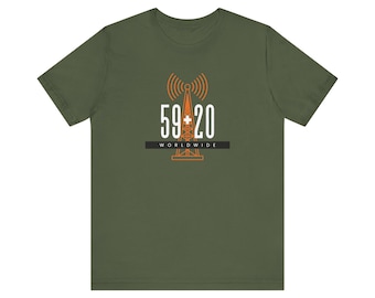 59 Plus 20 Over - Short Sleeve Tee for the Ham Radio Operator.