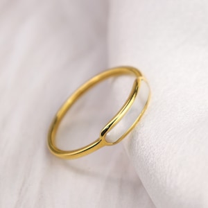 Mother of Pearl Ring | 18k Gold Plated, Stainless Steel, Waterproof Ring | Dainty, Minimalist, Pearl Ring | Gifted Jewelry