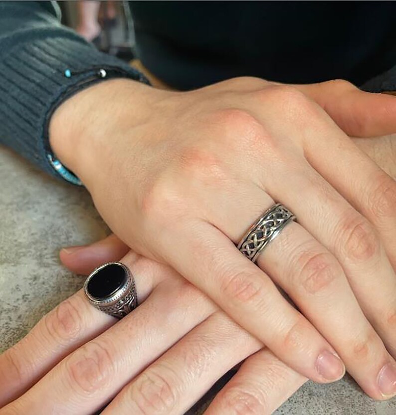 Black Onyx Ring Ring for Men Black Gem Stone Etsy Australia