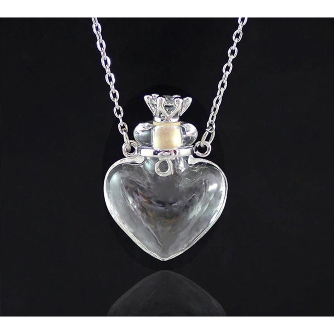 Vial Necklace, Mini Bottle Necklace, Gemstone Necklace, Vampire