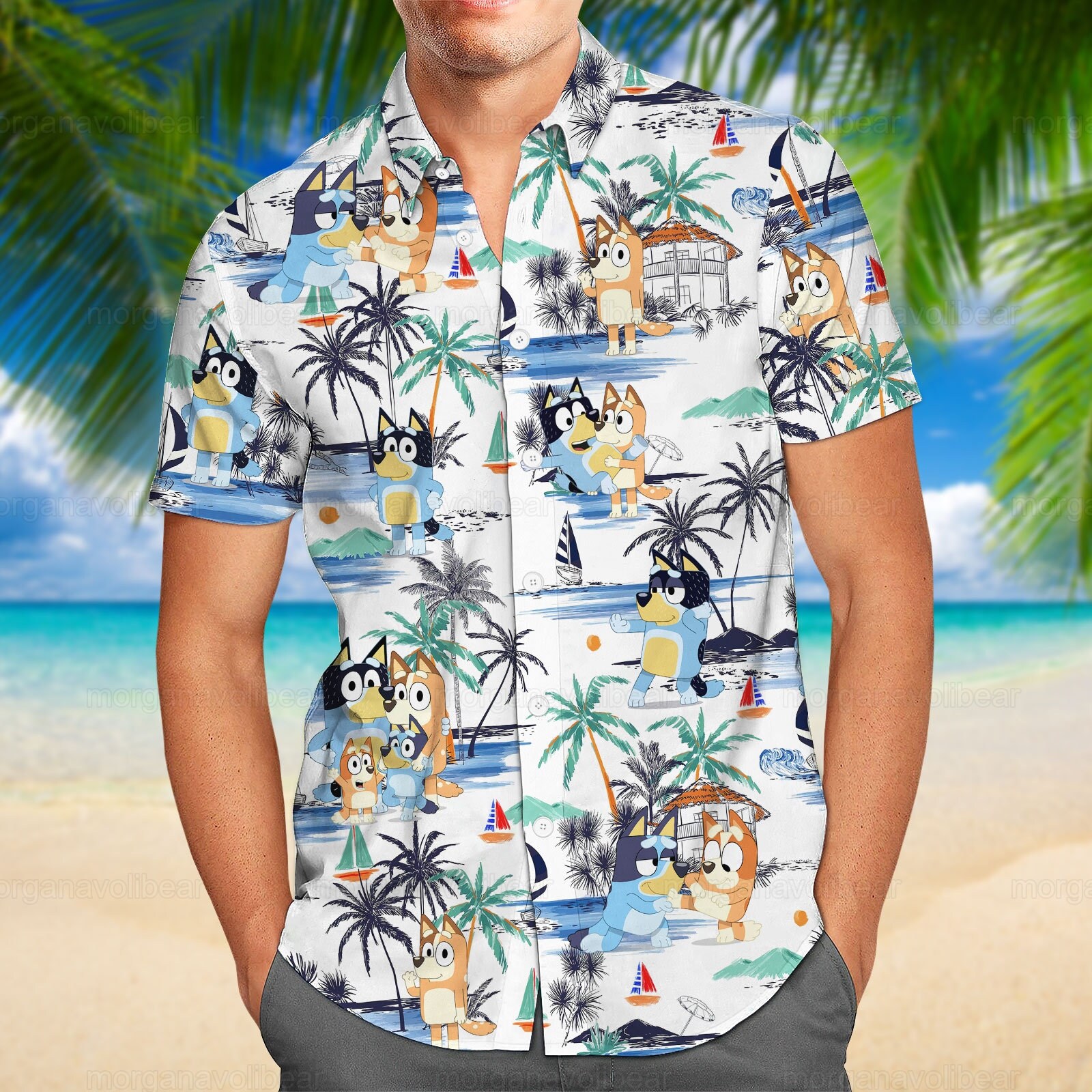 Bluey Hawaiian Shirt Bluey Shirt Bluey Hawaii Shorts Bingo Etsy Canada