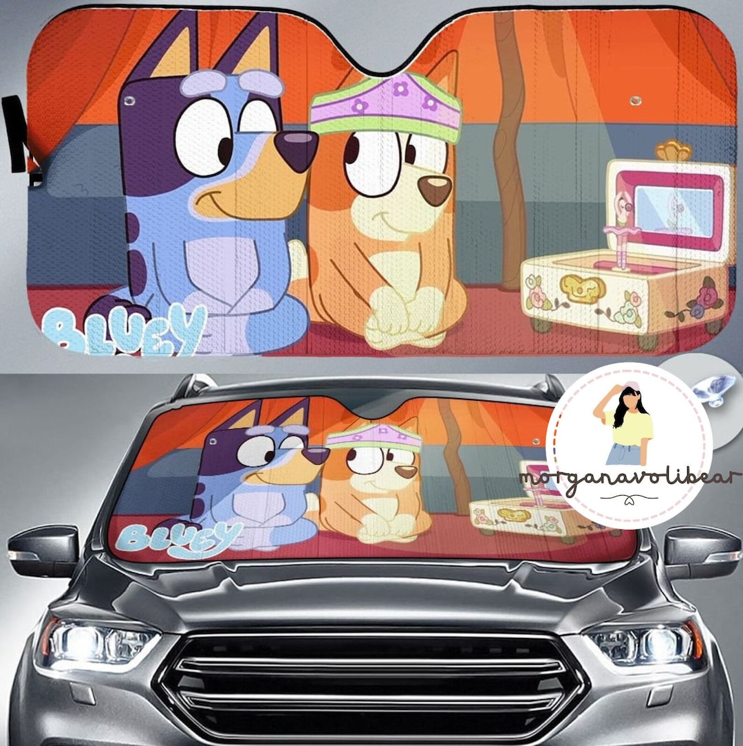 Bluey Couple Car Sun Shade Bluey Car Decor Bingo Car Sun Etsy Australia