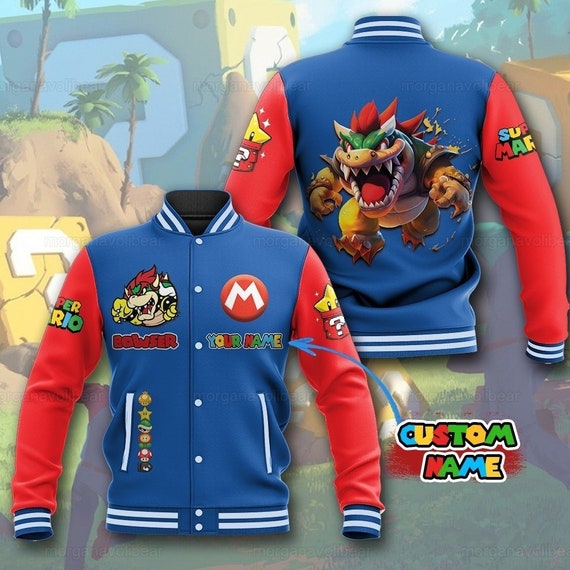 Bowser Baseball Jacket Bowser Jacket Men Personalized 