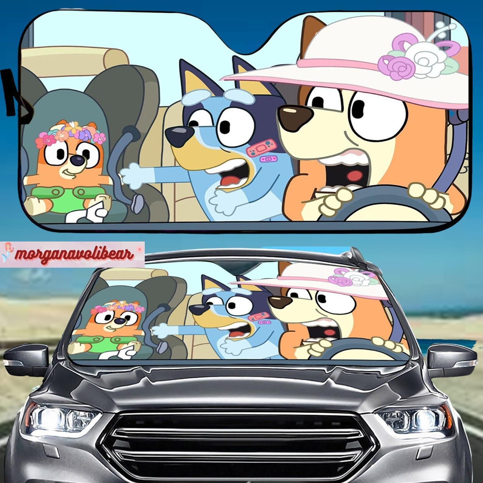 Bluey Car Sunshade Bluey Car Decor Bluey Auto Sunshade Etsy Israel