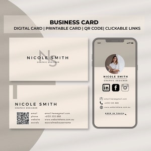 Drag and Drop Business Cards Template, Printable Business Cards, Canva  Templates, 2.5x3 Cards, 2.5x2.5 Square Cards Digital Download 