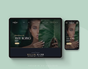 Premium Aesthetic SkinCare Clinic website. Professional agency grade website template for esthetician, MedSpa, beautician, beauty salon.